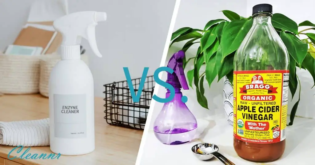 Vinegar vs enzyme cleaner comparison