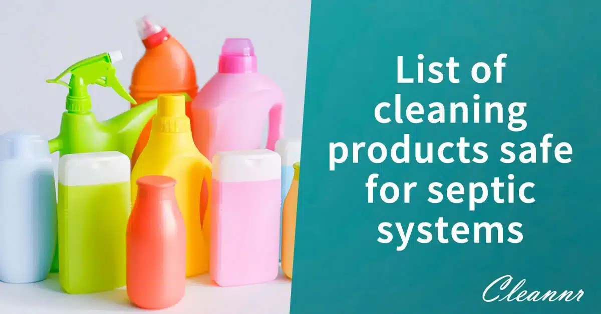 Cleaning products safe for septic systems