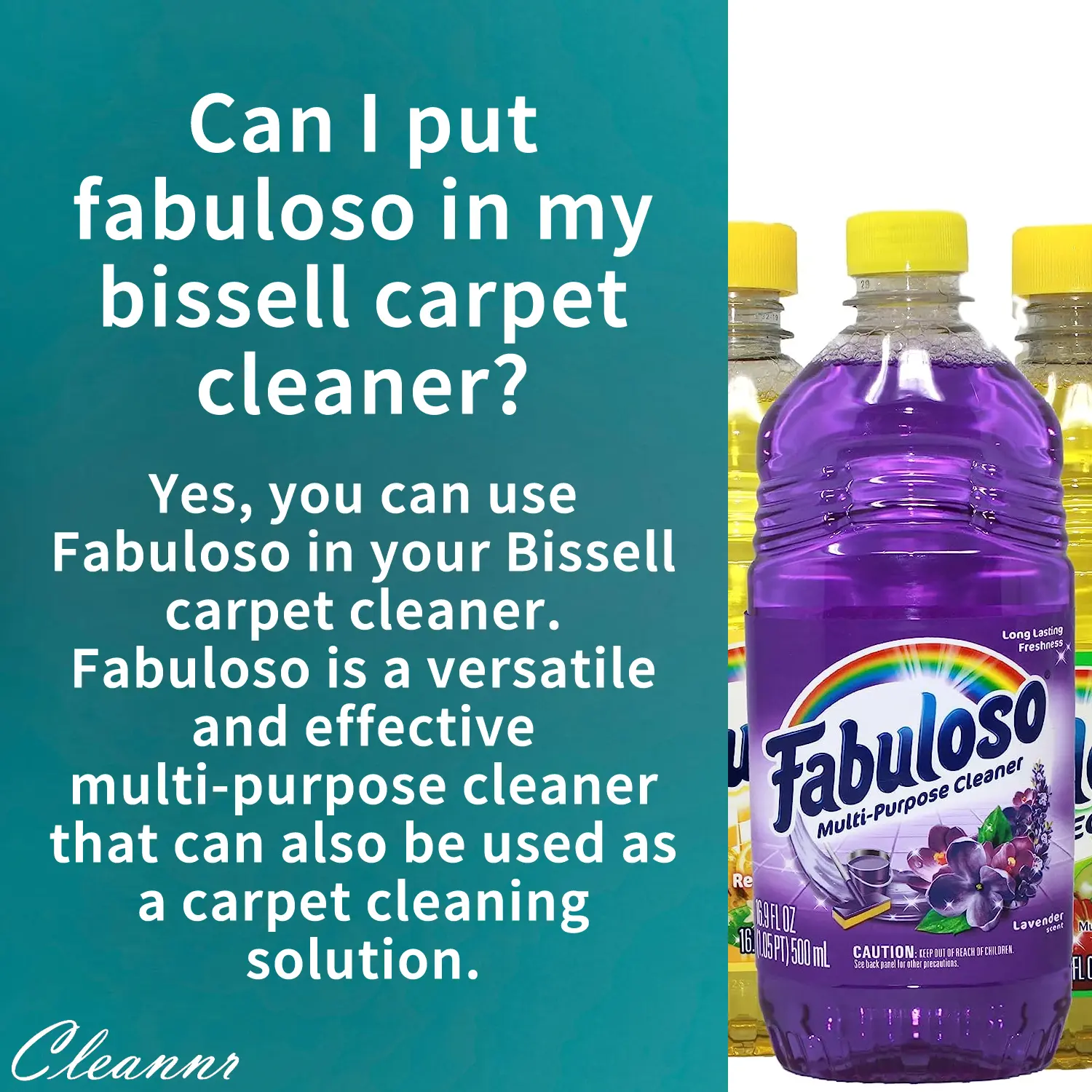 Can I put Fabuloso in my Bissell carpet cleaner