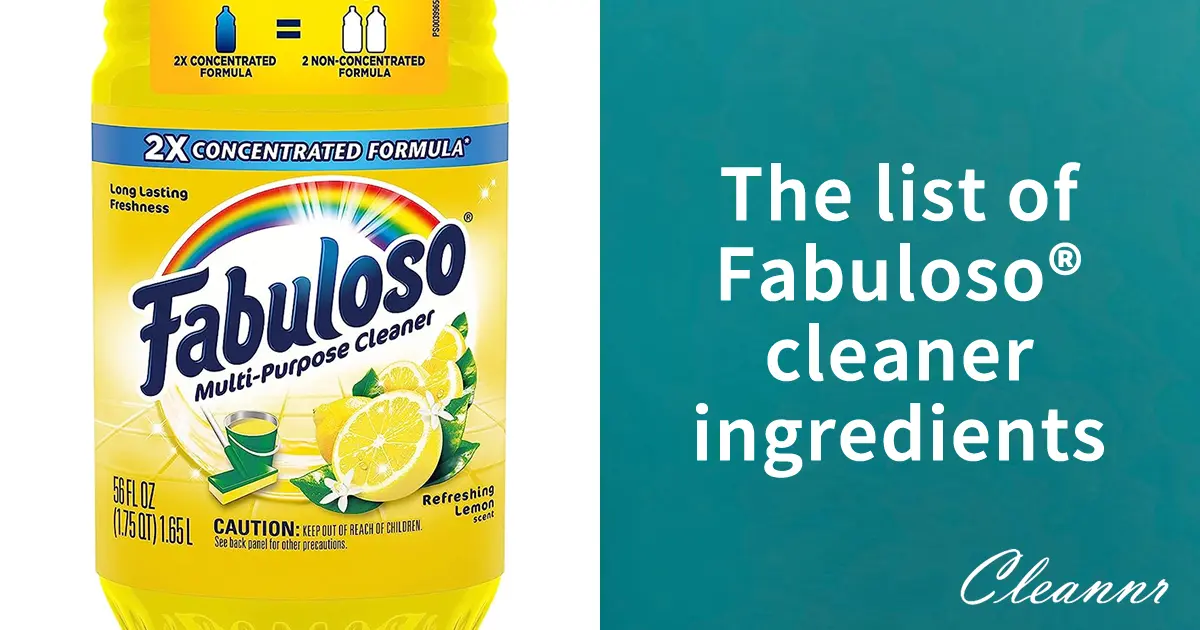 Fabuloso ingredients