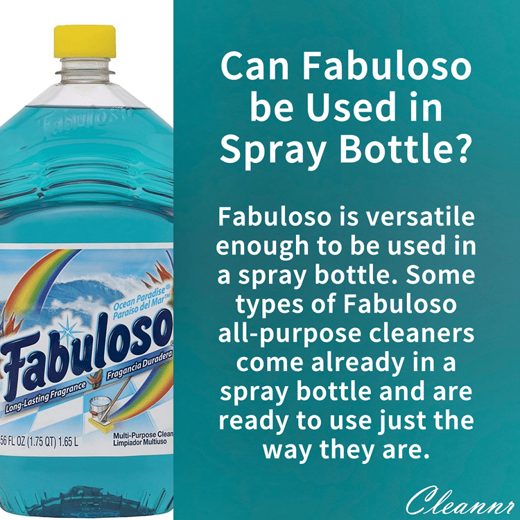 Can Fabuloso be Used in Spray Bottle